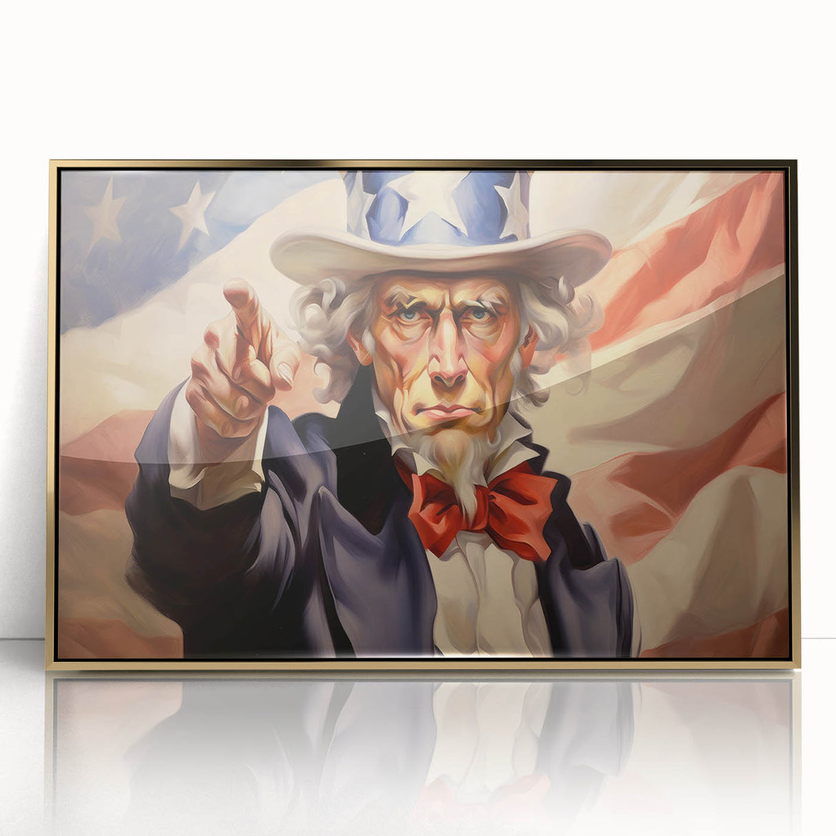 Uncle Sam Patriotic Art - 4th of July Wall Art Oil Painting
