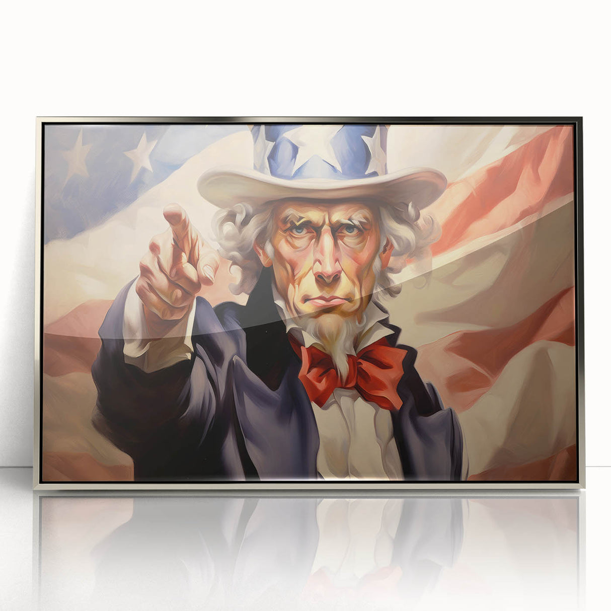 Uncle Sam Patriotic Art - 4th of July Wall Art Oil Painting