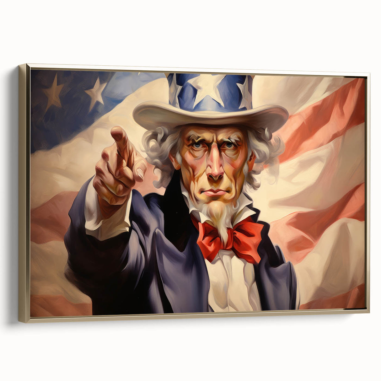 Uncle Sam Patriotic Art - 4th of July Wall Art Oil Painting