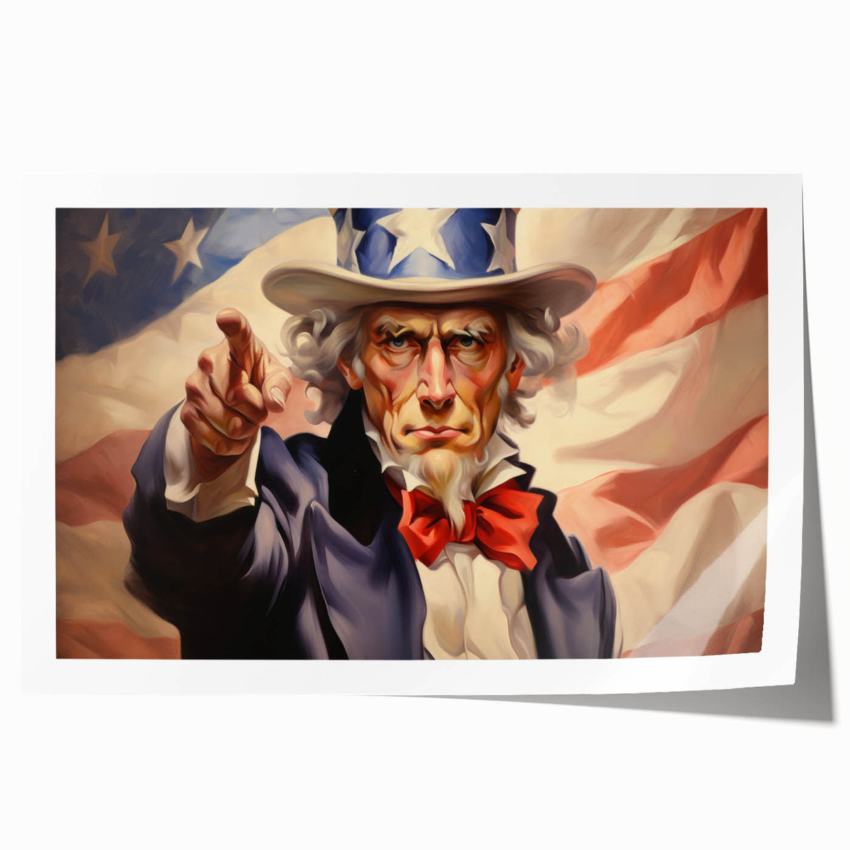 Uncle Sam Patriotic Art - 4th of July Wall Art Oil Painting