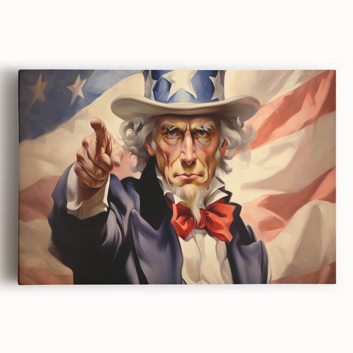 Uncle Sam Patriotic Art - 4th of July Wall Art Oil Painting