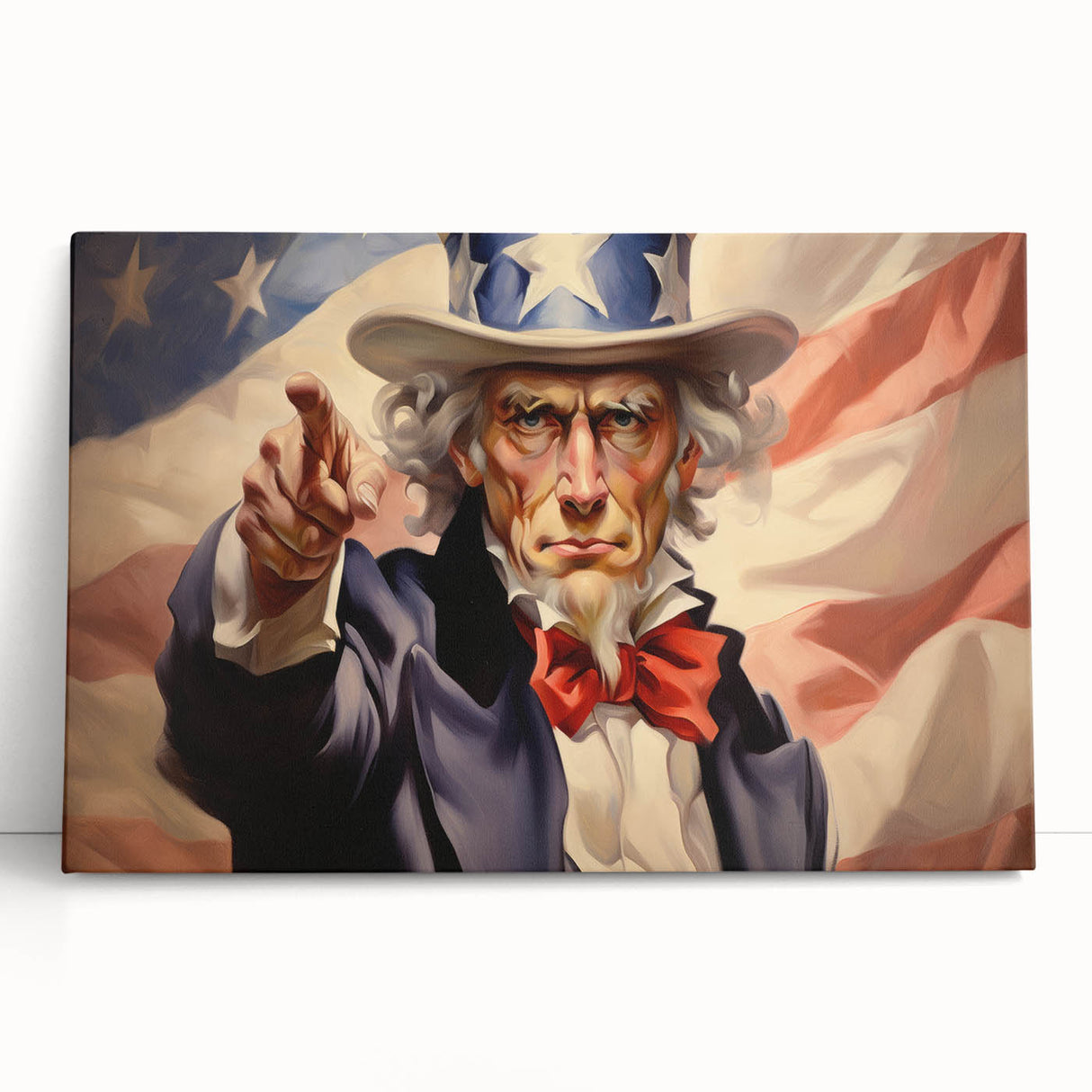 Uncle Sam Patriotic Art - 4th of July Wall Art Oil Painting