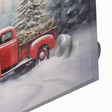 Vintage Red Truck & Christmas Tree – Christmas Canvas Art
