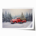 Vintage Red Truck & Christmas Tree – Christmas Canvas Art