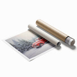 Vintage Red Truck & Christmas Tree – Christmas Canvas Art