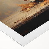 Autumn Candles and Pumpkins Halloween Wall Art - Cozy Oil Painting