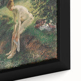 Impressionist Wall Art - Pissarro's Bather in the Woods, Framed Print