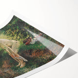 Impressionist Wall Art - Pissarro's Bather in the Woods, Framed Print