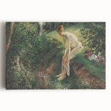Impressionist Wall Art - Pissarro's Bather in the Woods, Framed Print