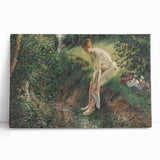 Impressionist Wall Art - Pissarro's Bather in the Woods, Framed Print