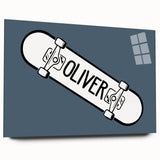 Minimalist Bedroom Wall Art – Black & Gray Framed Canvas Print