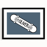 Minimalist Bedroom Wall Art – Black & Gray Framed Canvas Print