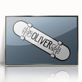 Minimalist Bedroom Wall Art – Black & Gray Framed Canvas Print