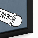 Minimalist Bedroom Wall Art – Black & Gray Framed Canvas Print