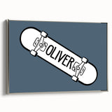 Minimalist Bedroom Wall Art – Black & Gray Framed Canvas Print