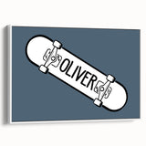 Minimalist Bedroom Wall Art – Black & Gray Framed Canvas Print