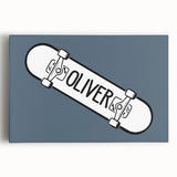 Minimalist Bedroom Wall Art – Black & Gray Framed Canvas Print