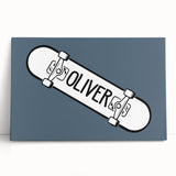 Minimalist Bedroom Wall Art – Black & Gray Framed Canvas Print