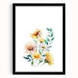 Wildflower Bouquet Girls Room Wall Art – Floral Nursery Print