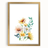 Wildflower Bouquet Girls Room Wall Art – Floral Nursery Print
