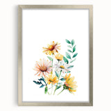 Wildflower Bouquet Girls Room Wall Art – Floral Nursery Print