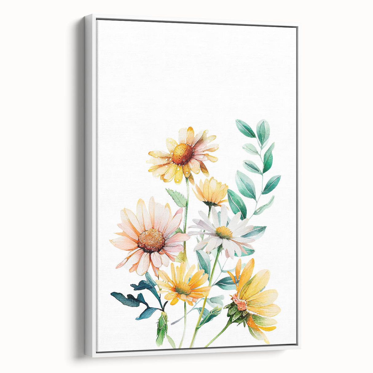 Wildflower Bouquet Girls Room Wall Art – Floral Nursery Print