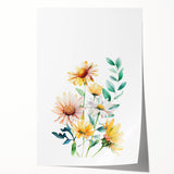 Wildflower Bouquet Girls Room Wall Art – Floral Nursery Print