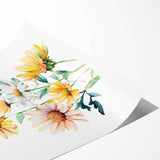 Wildflower Bouquet Girls Room Wall Art – Floral Nursery Print