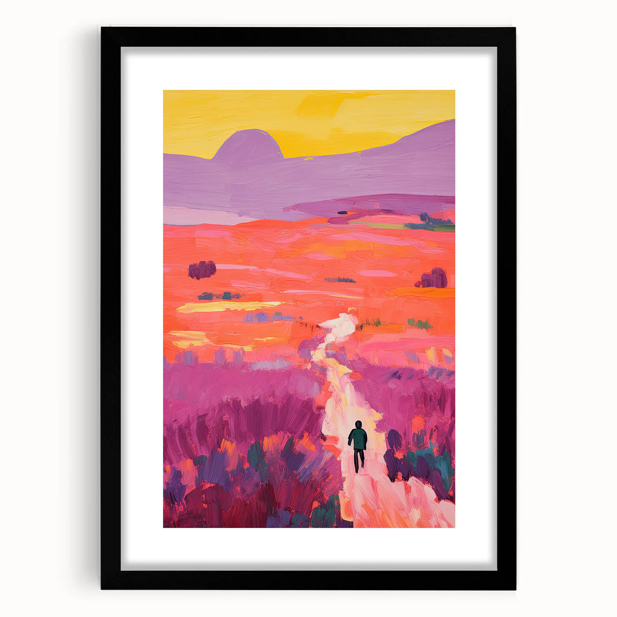 Stretched Canvas Art for Kids - Vibrant Sunset Landscape Print
