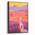 Stretched Canvas Art for Kids - Vibrant Sunset Landscape Print