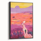 Stretched Canvas Art for Kids - Vibrant Sunset Landscape Print