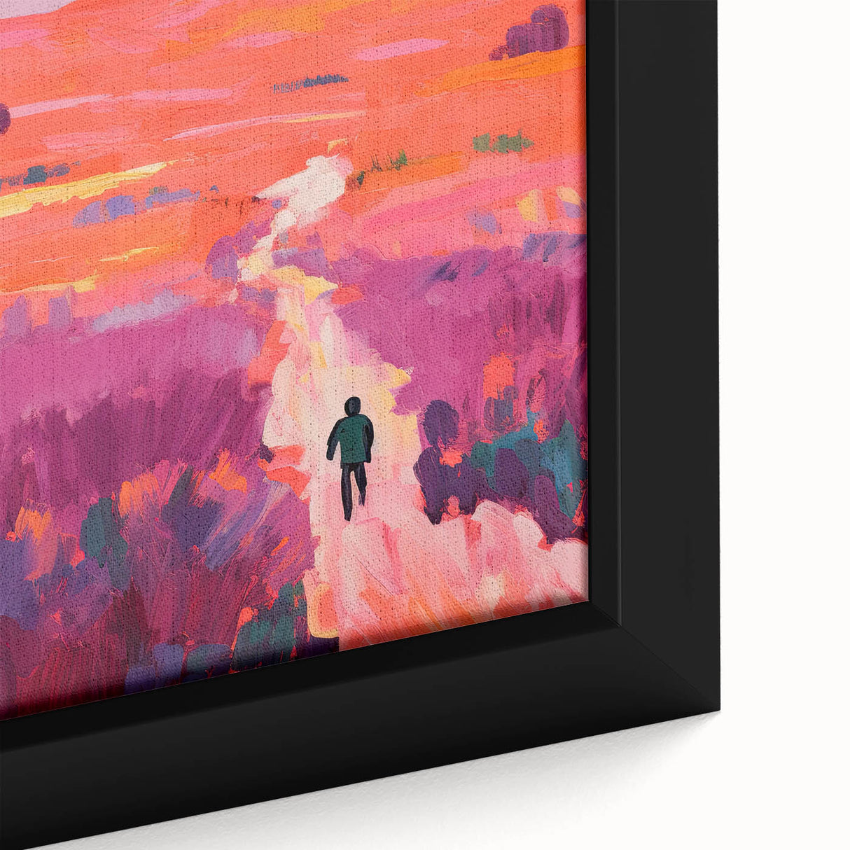 Stretched Canvas Art for Kids - Vibrant Sunset Landscape Print