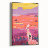 Stretched Canvas Art for Kids - Vibrant Sunset Landscape Print