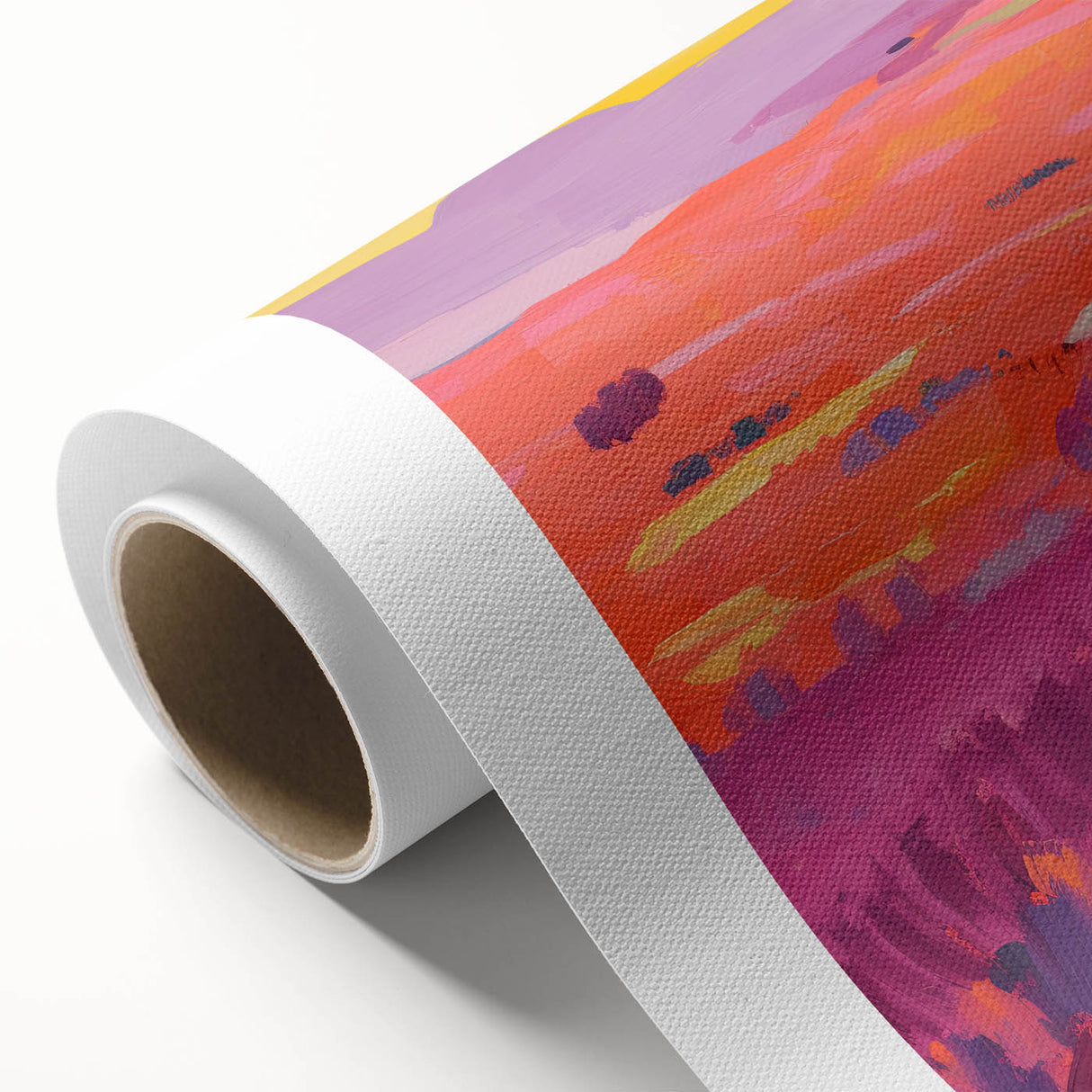 Stretched Canvas Art for Kids - Vibrant Sunset Landscape Print