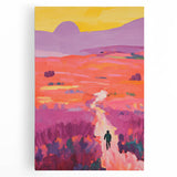 Stretched Canvas Art for Kids - Vibrant Sunset Landscape Print