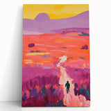 Stretched Canvas Art for Kids - Vibrant Sunset Landscape Print
