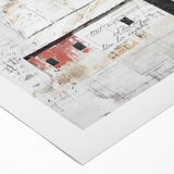 Rustic barn landscape wall art on rolled canvas showcasing vibrant colors and intricate details, ideal for farmhouse decor, packaged securely in a protective tube.