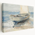 Side view of a stretched canvas showcasing a vibrant landscape design, featuring bold colors and intricate details, perfect for enhancing home decor. Ideal for art enthusiasts seeking a statement piece.