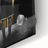 Urban Chic Pop Art Wall Art – Bold Black, Yellow, and White Canvas