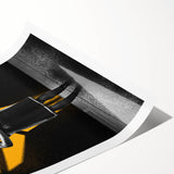 Urban Chic Pop Art Wall Art – Bold Black, Yellow, and White Canvas