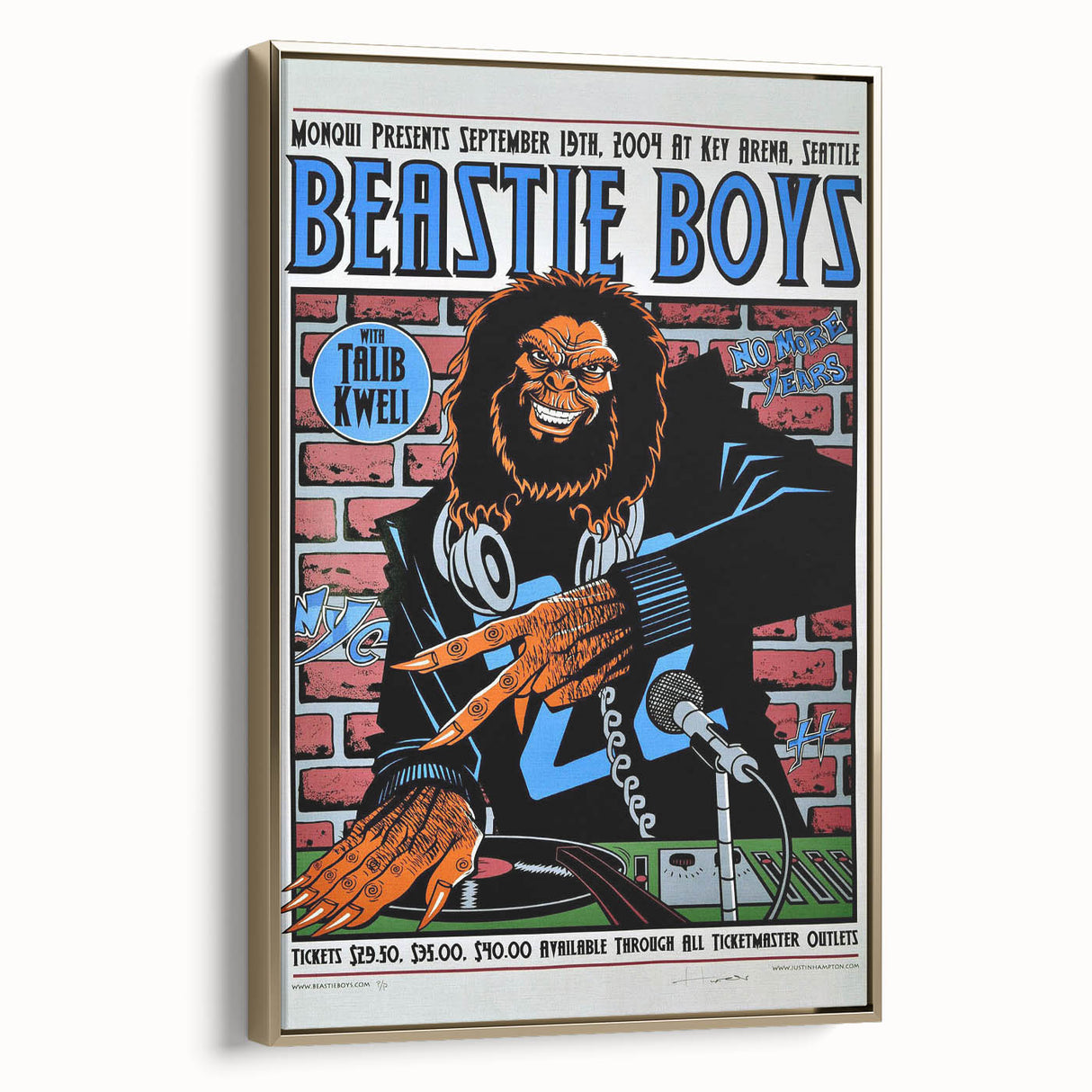 Beastie Boys 2004 Concert Poster – Retro Hip-Hop Wall Art