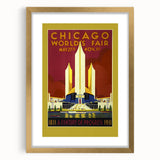Retro Chicago World’s Fair Poster – Vintage Art Deco Print