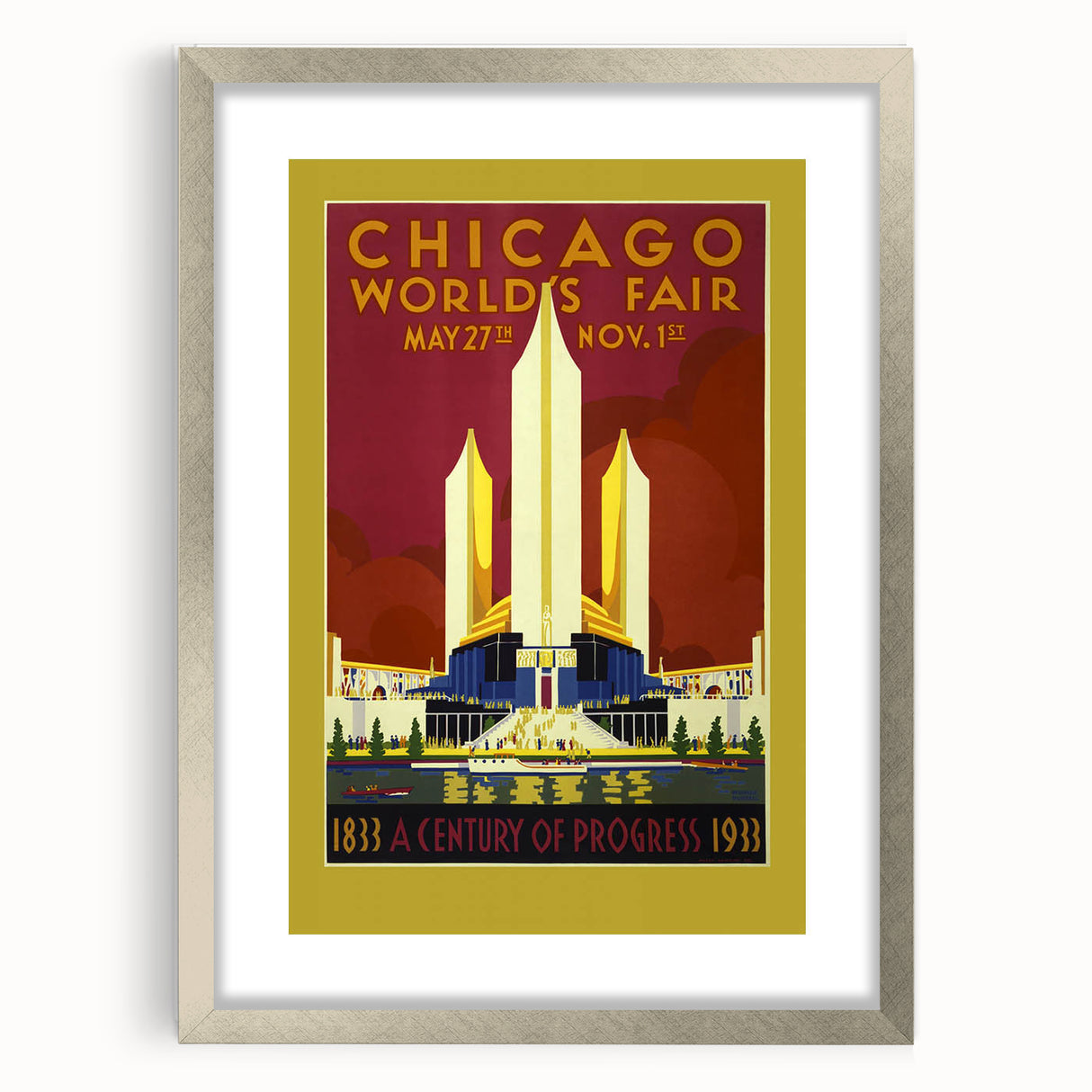Retro Chicago World’s Fair Poster – Vintage Art Deco Print