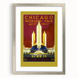 Retro Chicago World’s Fair Poster – Vintage Art Deco Print
