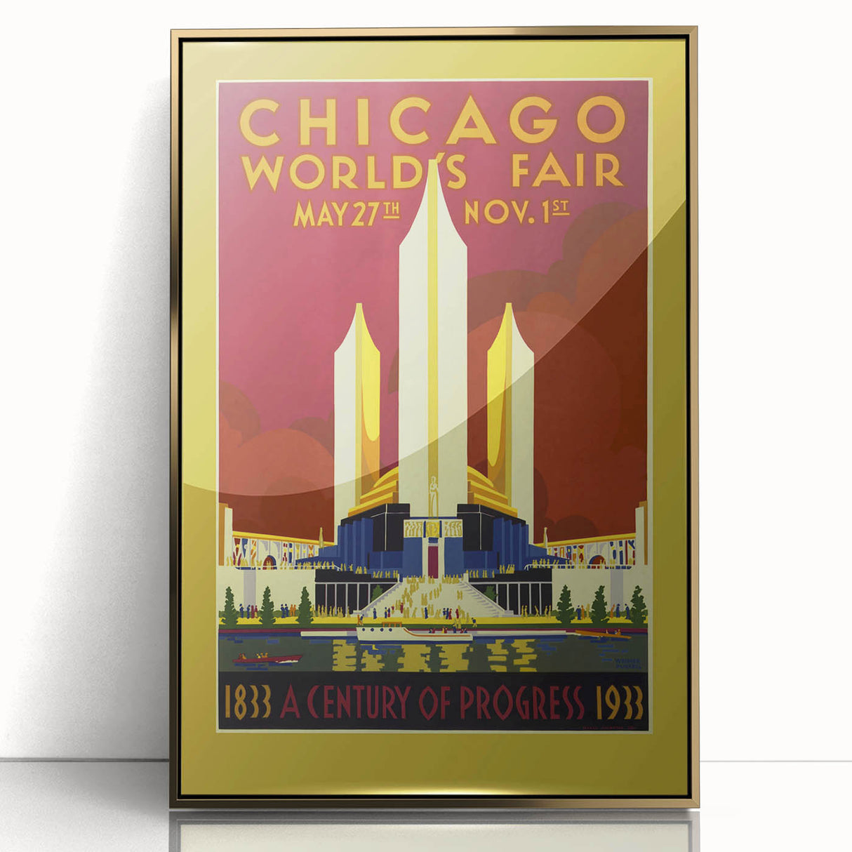 Retro Chicago World’s Fair Poster – Vintage Art Deco Print