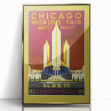 Retro Chicago World’s Fair Poster – Vintage Art Deco Print