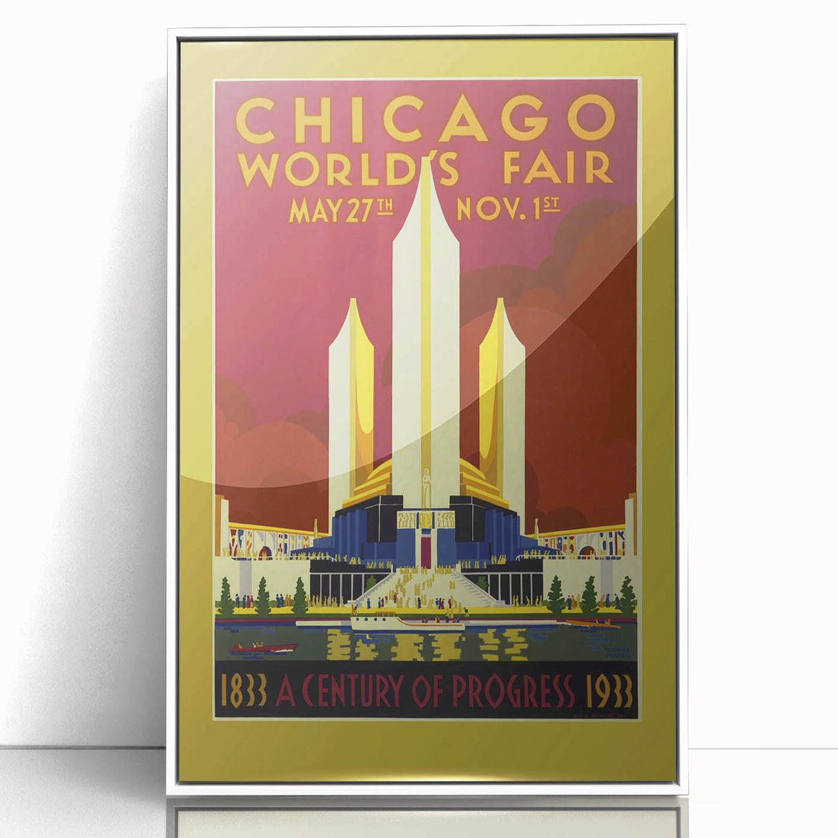 Retro Chicago World’s Fair Poster – Vintage Art Deco Print