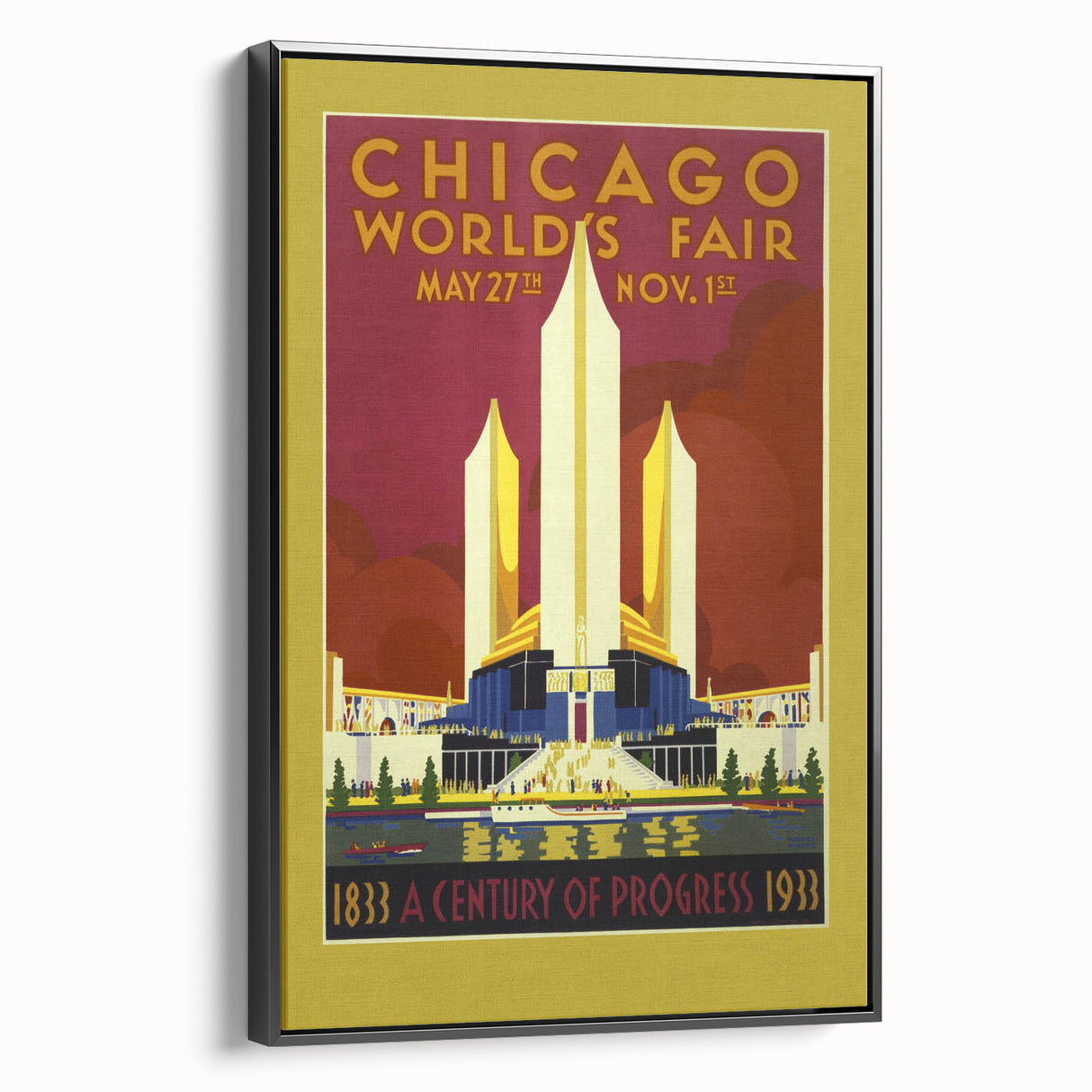 Retro Chicago World’s Fair Poster – Vintage Art Deco Print