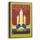 Retro Chicago World’s Fair Poster – Vintage Art Deco Print