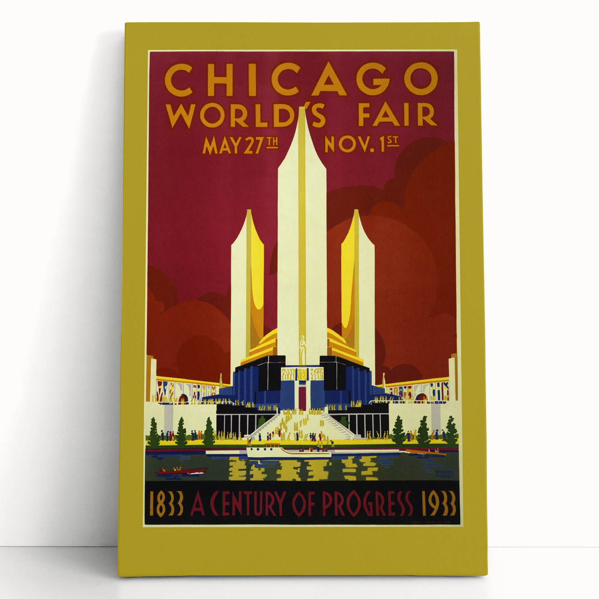 Retro Chicago World’s Fair Poster – Vintage Art Deco Print
